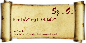 Szelényi Ottó névjegykártya