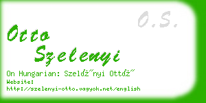 otto szelenyi business card